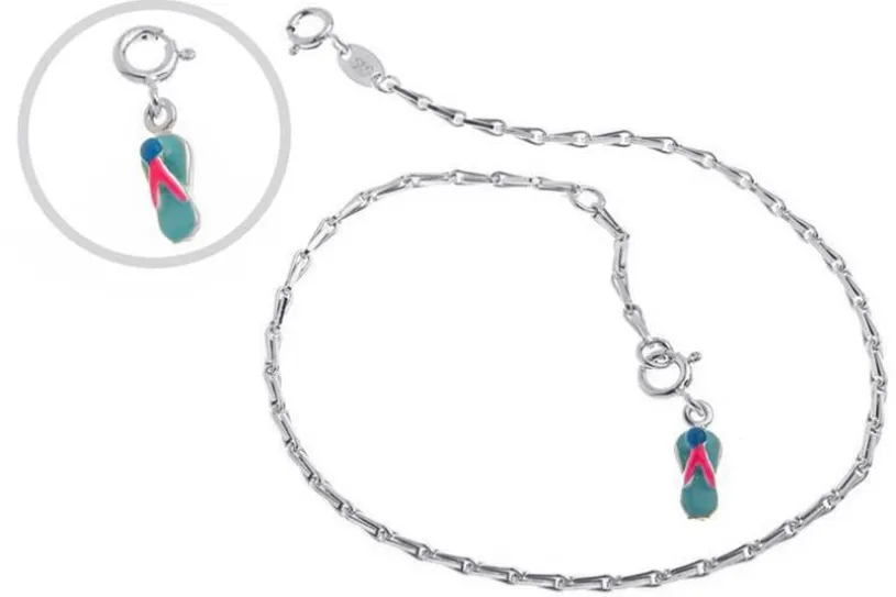 Fußkette Haferkorn 2mm - 925 Silber