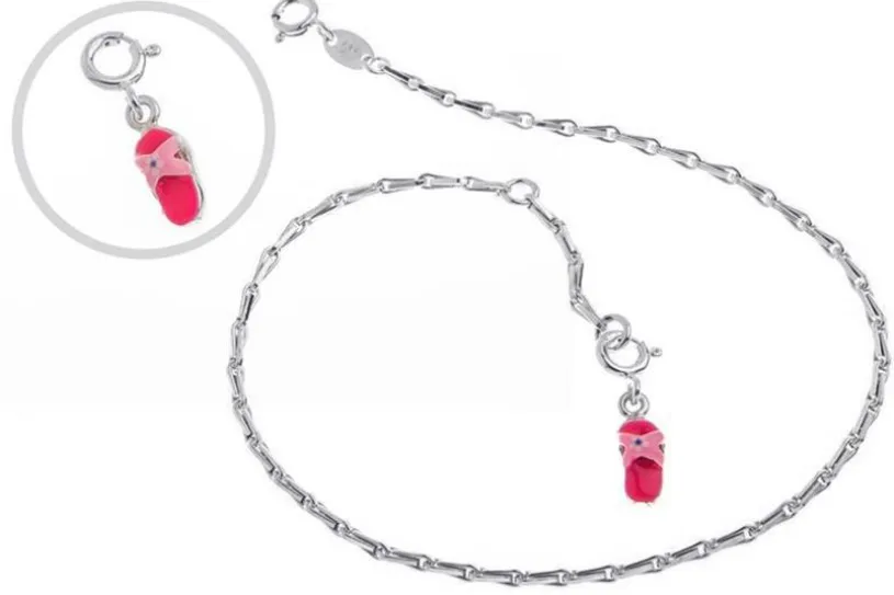 Fußkette Haferkorn 2mm - 925 Silber