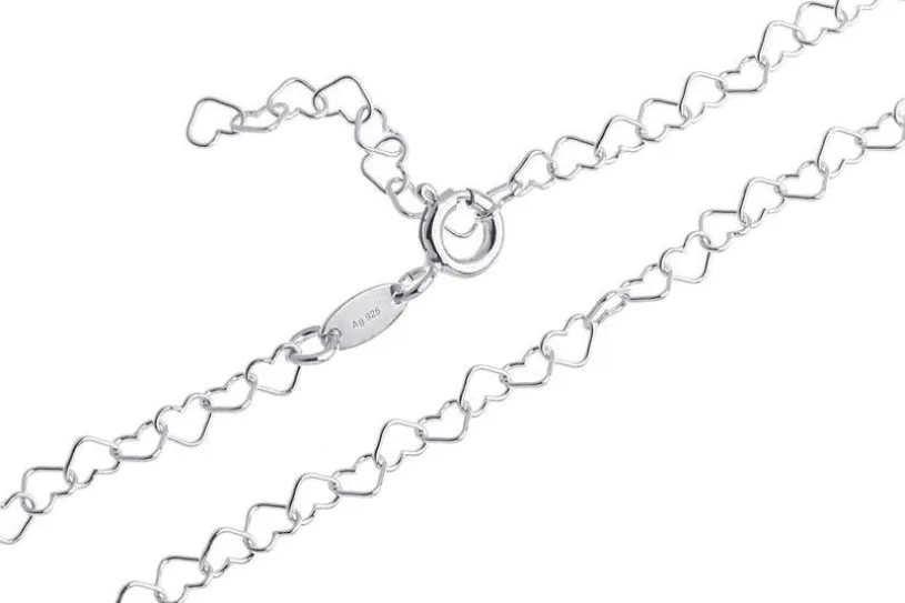 Fußkette Herzen klein - 925 Silber