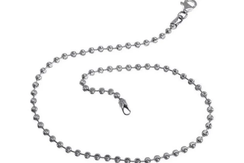 Fußkette Kugel 2,5mm - 925 Silber wahlweise mit Anhänger