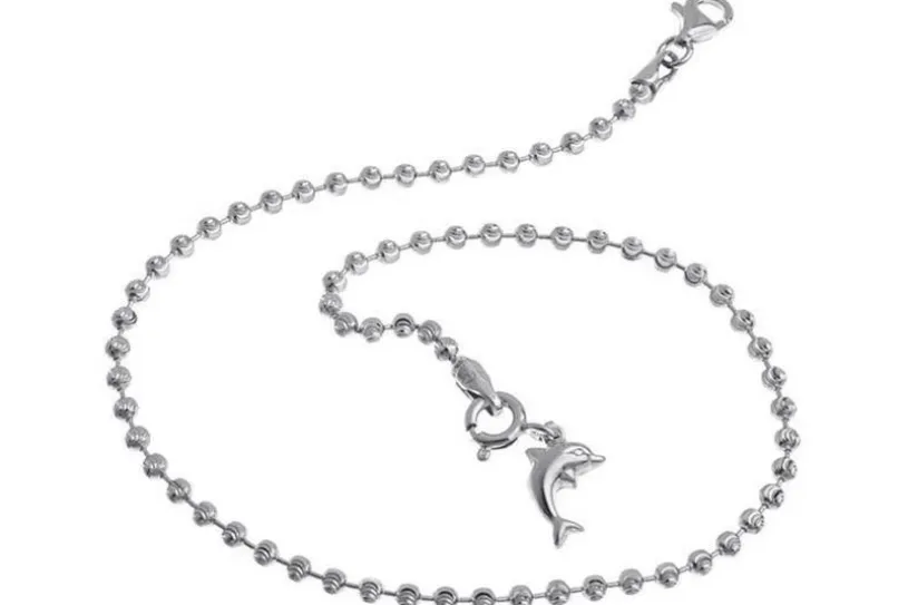 Fußkette Kugel 2,5mm - 925 Silber wahlweise mit Anhänger
