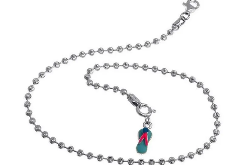 Fußkette Kugel 2,5mm - 925 Silber wahlweise mit Anhänger