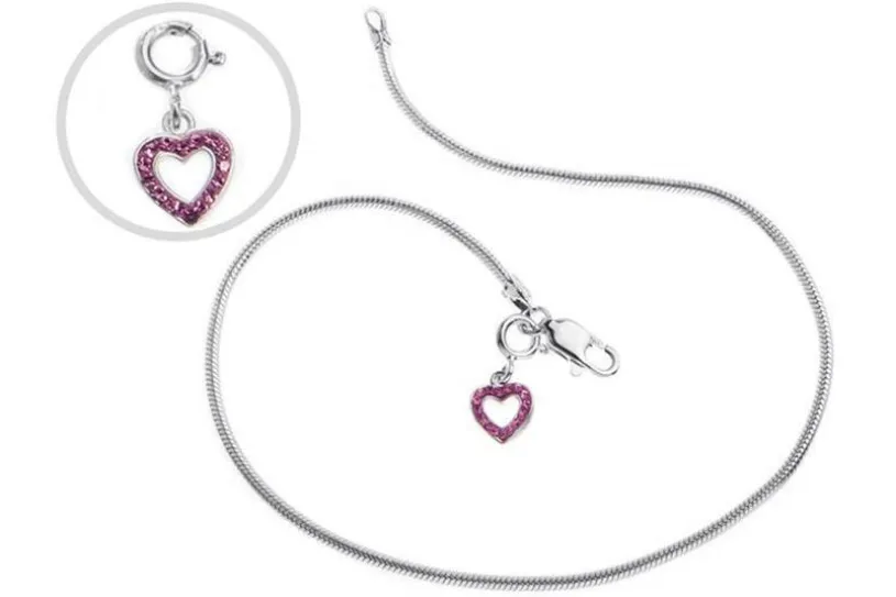 Fußkette Schlange 2mm - 925 Silber wahlweise mit Anhänger