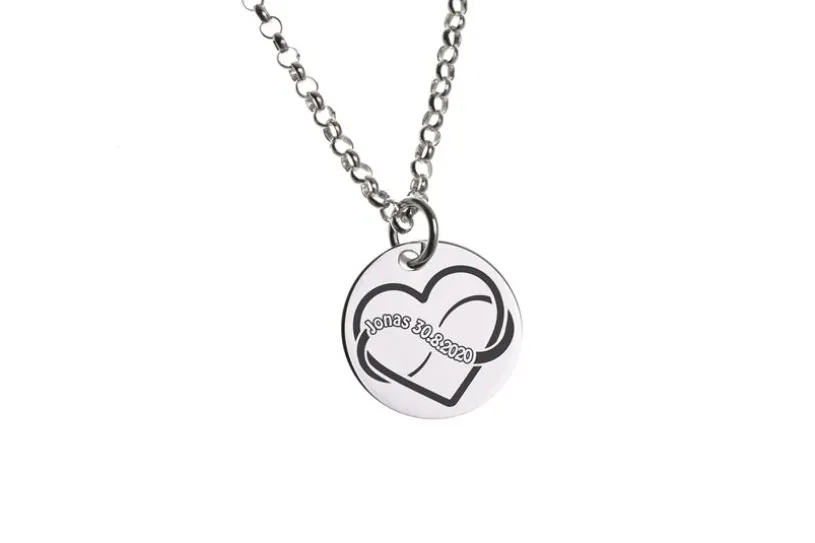 Gravuranhänger -Unendliche Liebe- 925 Silber