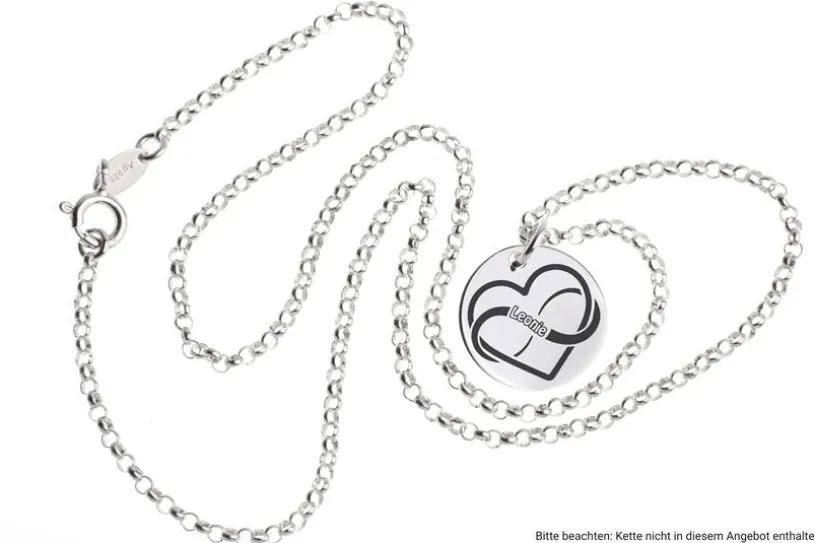 Gravuranhänger -Unendliche Liebe- 925 Silber