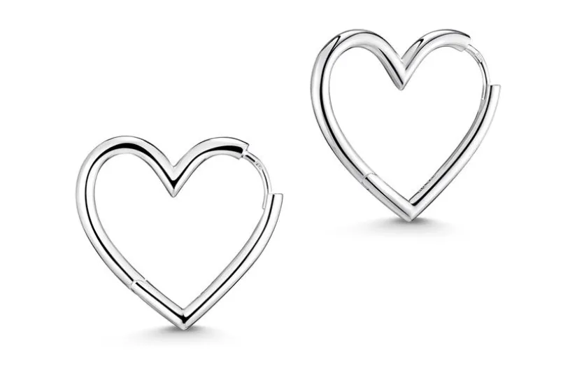 Herz-Creolen 15mm - echt 925 Silber
