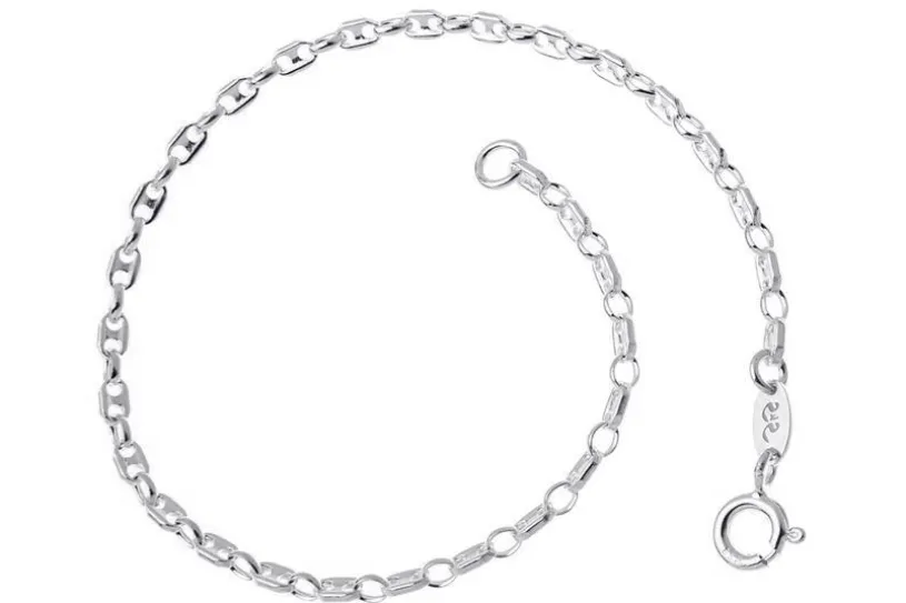 Kaffeebohnenarmband 2,5mm - 925 Silber