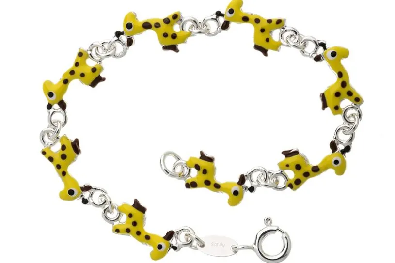 Kinder-Armband Giraffen - 925 Silber