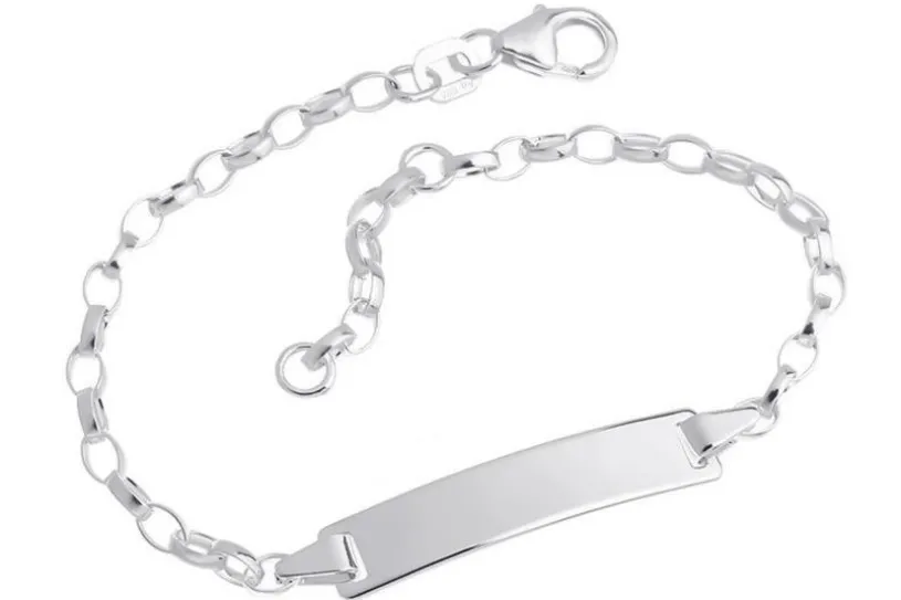 Kinder-Gravurarmband Erbse 2,3mm - 925 Silber