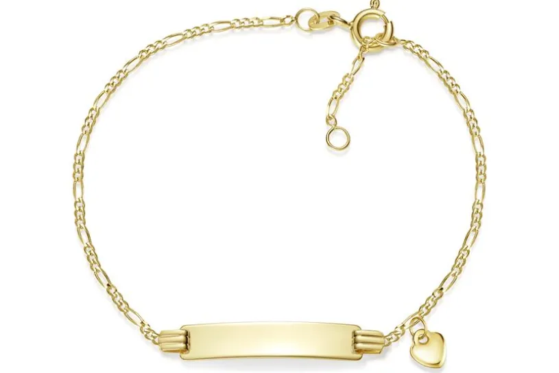 Kinder-Gravurarmband mit Herz - 585 Gold