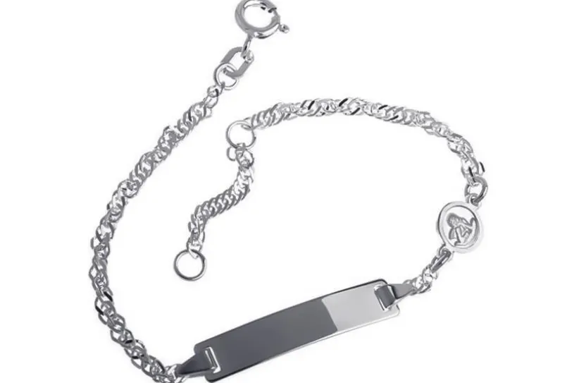 Kinder-Gravurarmband Singapur Engel I - 925 Silber