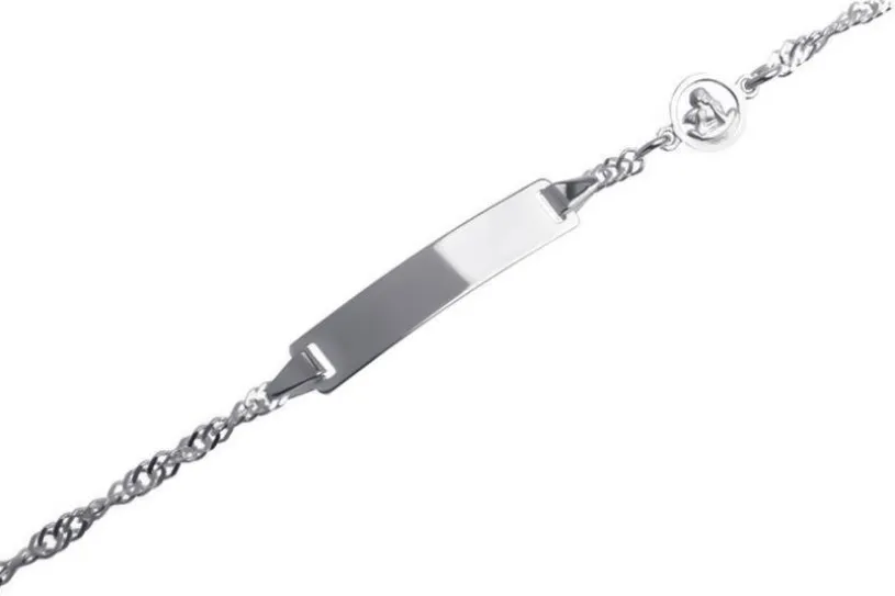 Kinder-Gravurarmband Singapur Engel I - 925 Silber