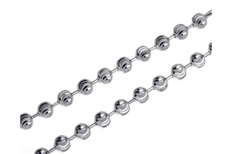 Kugelkette Armband, geschliffen 4mm - 925 Silber