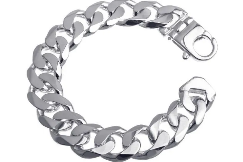 Panzerkette Armband 19mm - 925 Silber