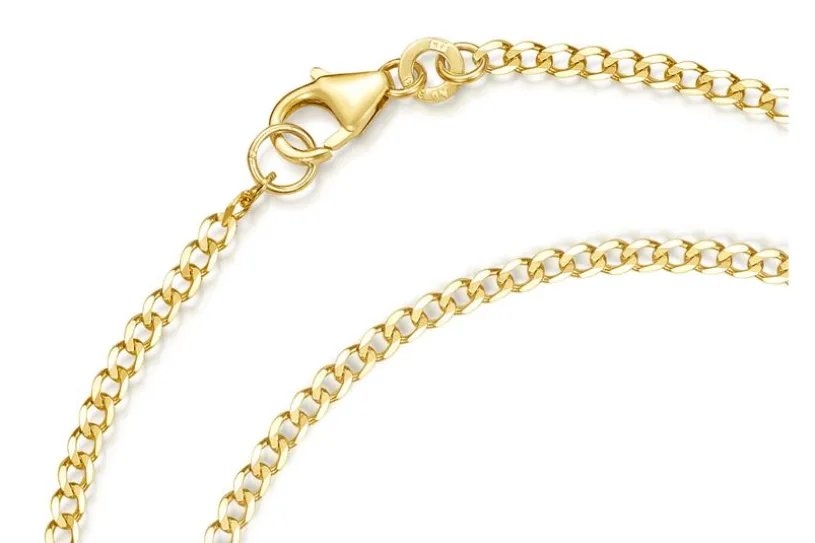 Panzerkette Armband 2mm - echt 333 Gold