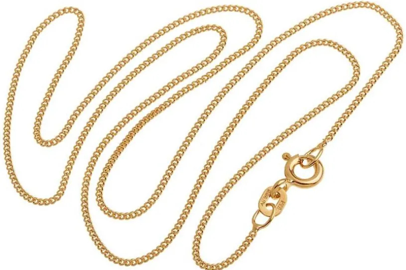 Panzerkette 1mm - echt 585 Gold
