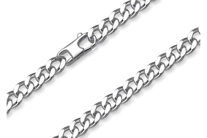 Panzerkette 5mm, Stärke 2,5mm  - 925 Silber Stärke 2,5mm