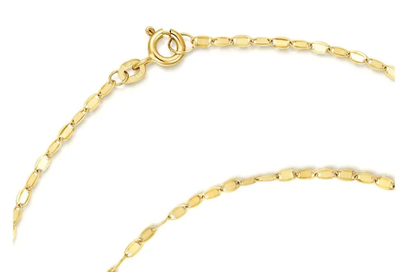 Plättchenkette Armband 1,9mm - echt 585 Gold