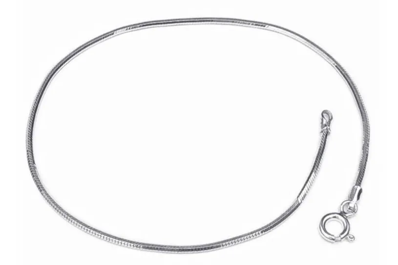 Schlangenkette Armband, achtkant 1,5mm - 925 Silber