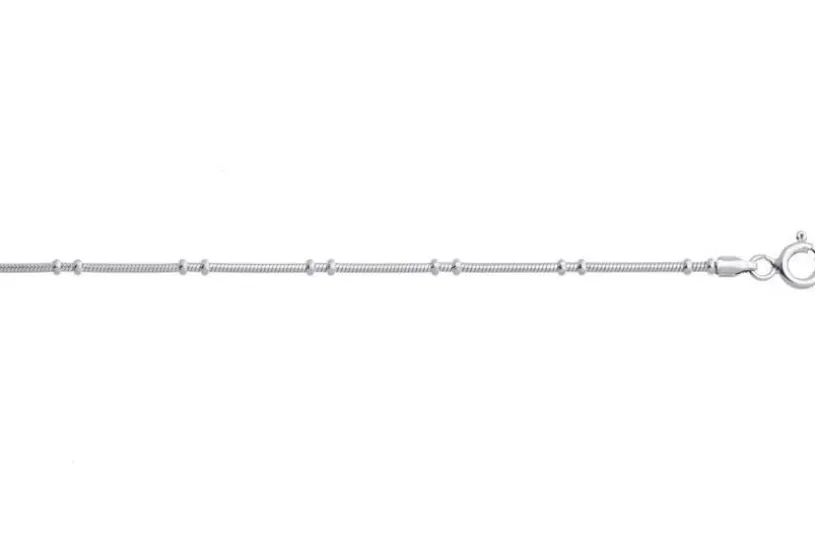 Schlangenkette Armband 1,3mm mit Kugeln - 925 Silber