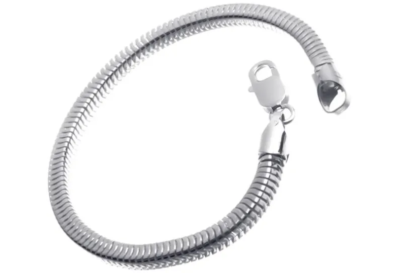 Schlangenkette Armband, vierkant 4,5mm - 925 Silber