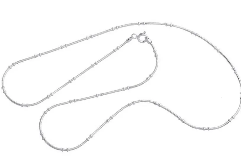 Schlangenkette 1,3mm mit Kugeln - 925 Silber