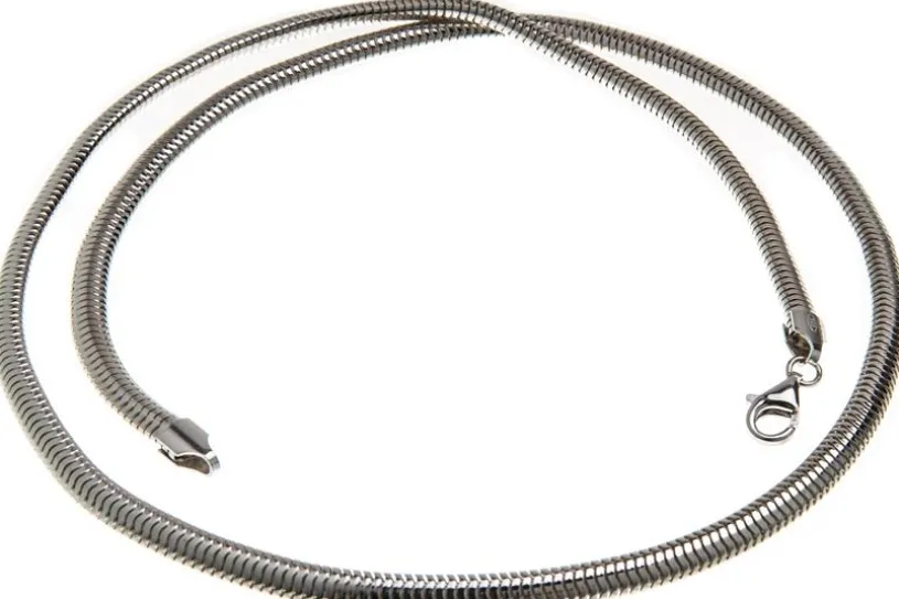 Schlangenkette, oval 4,5mm - 925 Silber