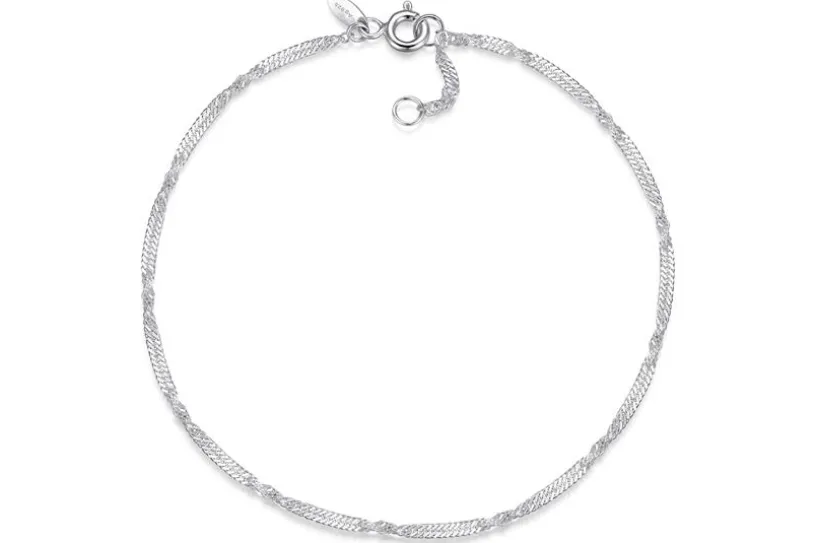 Singapur Fußkette 1,8mm- 925 Silber